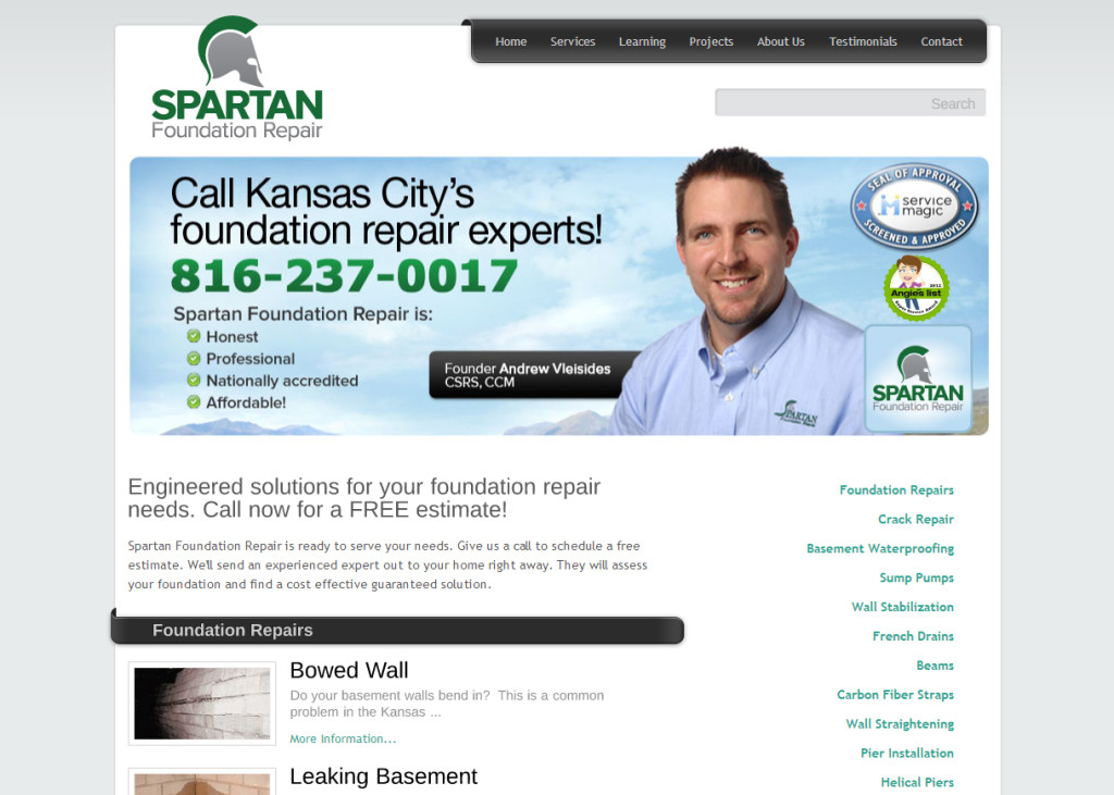Spartan Foundation Repair Website